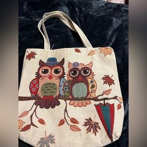 Cute owl tote bag